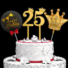 Load image into Gallery viewer, 2 Number Golden Acrylic Cake Topper 3