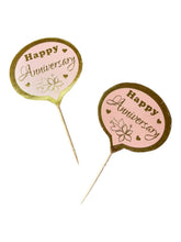 Load image into Gallery viewer, A47 Happy Anniversary Paper Cake Toppers 2