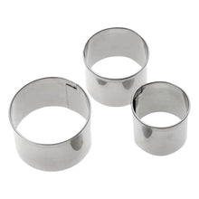 Load image into Gallery viewer, Round Shape 3 Piece Cookie Cutter Set