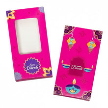 Load image into Gallery viewer, M355 Happy Diwali Pink Glow Large Kunafa Chocolate Bar Box