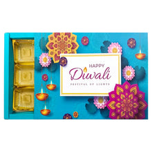 Load image into Gallery viewer, M351 Happy Diwali 12 Cavity Turquoise Delight Chocolate Box | Candles