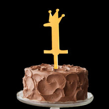 Load image into Gallery viewer, 1 Number Golden Acrylic Cake Topper 3

