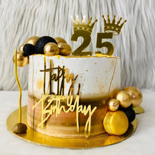 Load image into Gallery viewer, 5 Number Golden Acrylic Cake Topper 4
