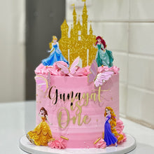 Load image into Gallery viewer, A213 Princess Cake Toppers |  Paper Theme Toppers Set 2
