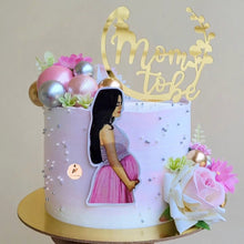 Load image into Gallery viewer, A214 Baby Shower Cake Toppers | Paper Theme Toppers Set 2
