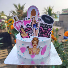 Load image into Gallery viewer, A216 Makeup Cake Toppers | Paper Theme Toppers Set 2
