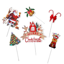 Load image into Gallery viewer, A233 Merry Christmas Cake Toppers | Paper Theme Toppers Set
