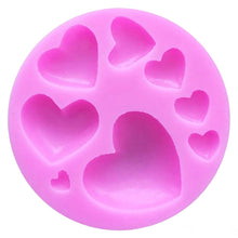 Load image into Gallery viewer, F600 Hearts Fondant Mould 

