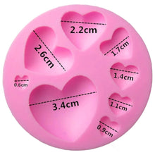 Load image into Gallery viewer, F600 Hearts Fondant Mould 2
