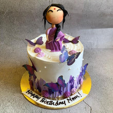 Load image into Gallery viewer, G11 Purple Butterfly Edible Pre Cut Wafer Tags 4
