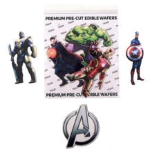 Load image into Gallery viewer, G41 Avengers Edible Pre Cut Wafer Tags
