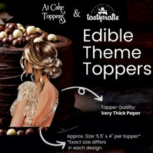 Load image into Gallery viewer, G53 Beautiful Girl Back Edible Pre Cut Wafer Topper 4
