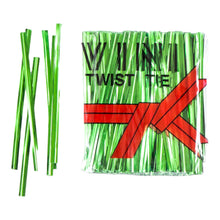 Load image into Gallery viewer, Green Twist Tie 400 Pieces Pack
