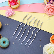 Load image into Gallery viewer, H26 Silver Curly Candle 6 Piece Set
