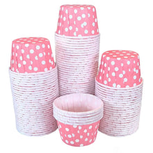Load image into Gallery viewer, K10 Polka Dots Laminated Hard Paper Muffin Liner 50 Pieces | Random Color
