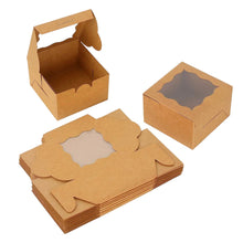 Load image into Gallery viewer, M102 Half Kg Brown Kraft Cake Box | 8*8*5 Inches 4
