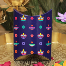 Load image into Gallery viewer, M318 Happy Diwali Purple Pillow Box 3
