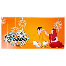 Load image into Gallery viewer, M528 10 Cavity Happy Rakhi Orange Chocolate Box
