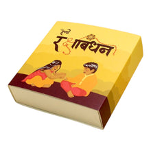 Load image into Gallery viewer, M530 9 Cavity Happy Rakhi Yellow Chocolate Box

