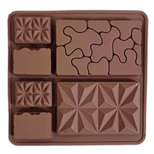 Load image into Gallery viewer, S37 Assorted Designer Bars Silicone Chocolate Mould
