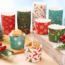 Load image into Gallery viewer, K403 Merry Christmas Hard Paper Muffin Liner 50 Pieces Medium | Random Color &amp; Design
