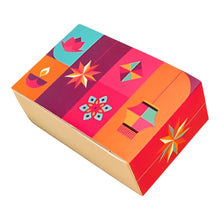 Load image into Gallery viewer, M334 Happy Diwali Joyous 2 Cavity Chocolate Box | Candles | Macarons

