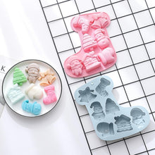 Load image into Gallery viewer, S405 Merry Christmas Holiday Cheer Silicone Chocolate Mould | Candles | Soap | Jelly
