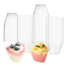 Load image into Gallery viewer, K900 Mini Triangular Transparent Acrylic Mousse | Dessert | Pudding Cup 50 Ml
