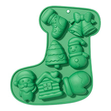 Load image into Gallery viewer, S405 Merry Christmas Holiday Cheer Silicone Chocolate Mould | Candles | Soap | Jelly
