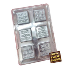 Load image into Gallery viewer, P502 Happy Rakhi Square PVC Plastic Chocolate Mould | 25 g
