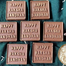 Load image into Gallery viewer, P502 Happy Rakhi Square PVC Plastic Chocolate Mould | 25 g

