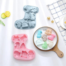 Load image into Gallery viewer, S405 Merry Christmas Holiday Cheer Silicone Chocolate Mould | Candles | Soap | Jelly
