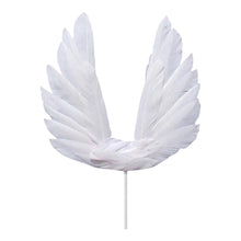 Load image into Gallery viewer, C18 Angel Wings White Feather Cake Topper
