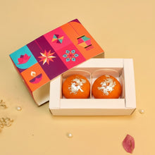 Load image into Gallery viewer, M334 Happy Diwali Joyous 2 Cavity Chocolate Box | Candles | Macarons
