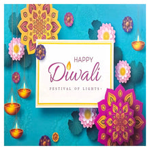 Load image into Gallery viewer, M348 Happy Diwali 9 Cavity Turquoise Delight Chocolate Box | Candles
