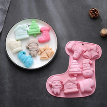 Load image into Gallery viewer, S405 Merry Christmas Holiday Cheer Silicone Chocolate Mould | Candles | Soap | Jelly
