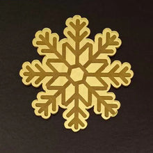 Load image into Gallery viewer, B403 Merry Christmas Snowflake Golden Acrylic Cutout
