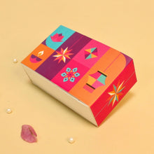 Load image into Gallery viewer, M334 Happy Diwali Joyous 2 Cavity Chocolate Box | Candles | Macarons
